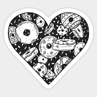 Donut Heart Sticker